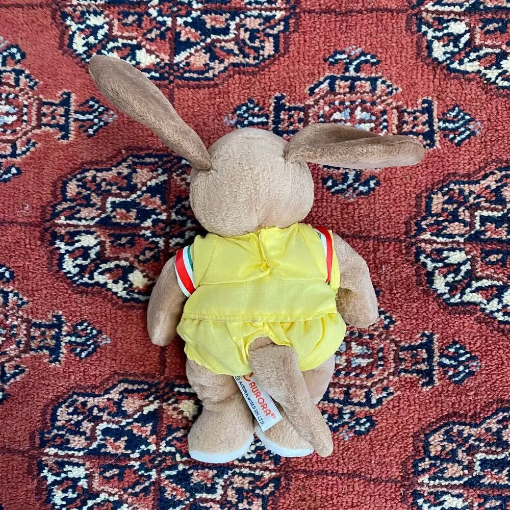 Toymaster Toby by Aurora‎ Plush Puppy Dog in Yellow Outfit, Red T